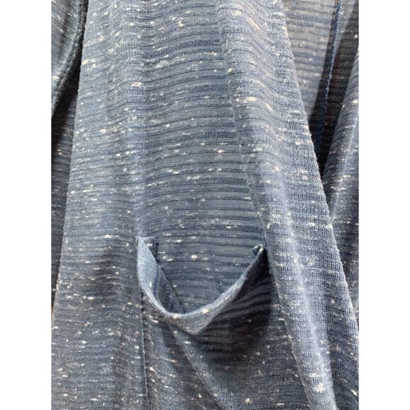 LuLaRoe Sarah Duster Cardigan Open Front Gray Sheer Heathered Size Medium - Picture 3 of 4